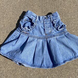 Dressed up Denim Vintage 90's Blue Trumpet Flare Denim Skirt youth size 4
